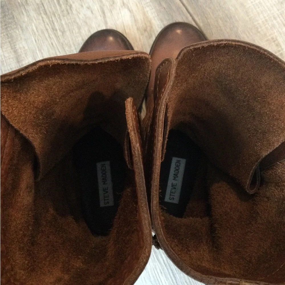 LAST CHANCE- Steve Madden Banddit Genuine Leather Mid-Calf Boots - Picture 6 of 10